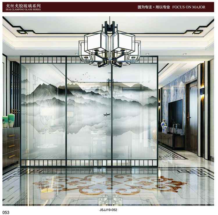 山水画玻璃