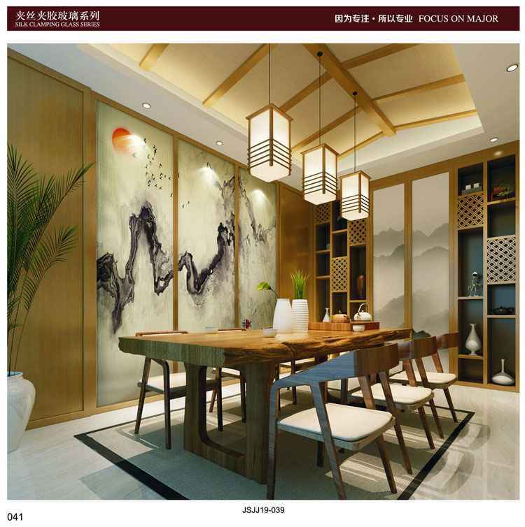 山水画玻璃